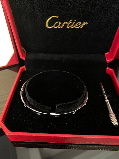 Браслет Cartier, позолота AU 750 / Красива подарункова упаковка - коробочка з оксамитом та пакет Одеса - фото 3