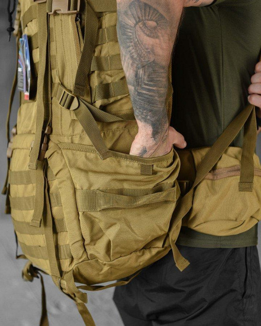 Рюкзак Over Earth 100л рамный cayot   ОР1238 Одеса - фото 10