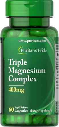 Магній оксид аспартат и цитрат Puritan's Pride Triple Magnesium Complex 400 мг 60 капс Київ