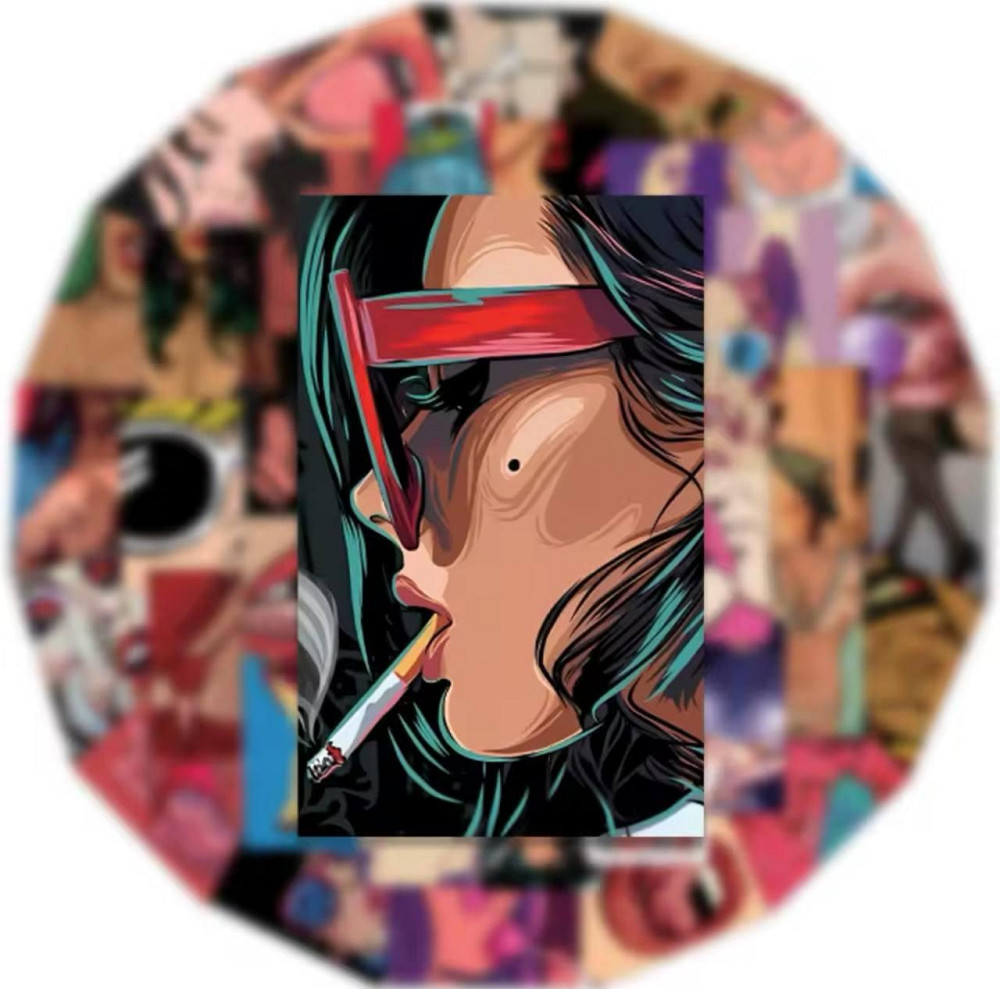 Наклейки з малюнками дівчат, модні жіночі постери-наклейки, стікерпак дівчата, набір 50 штук Київ - фото 3