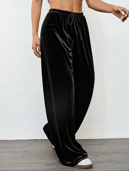 Женские базовые велюровые штаны палаццо велюр sport Турция 48/52 Одесса - изображение 4