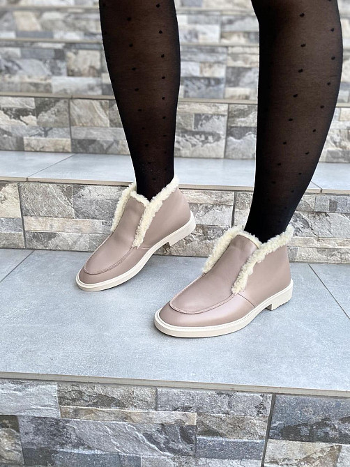 Daragani Черевики жіночі Daragani капучино натуральна шкіра зима висота 9 см (4244) Коломия - фото 1