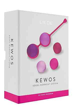 Вагінальні кульки Liebe Kewos — Cerise/Candy Violet, 5 кульок у комплекті, 15, 25, 35, 45 і 55 г Sex Aura Київ