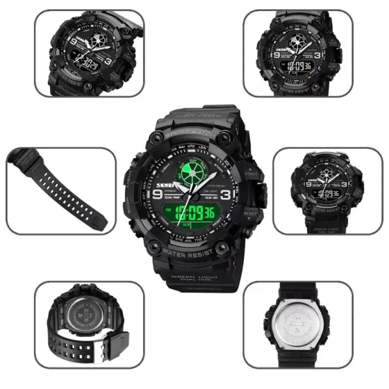 Мужские армейские наручные часы Skmei 1818 Черный Киев