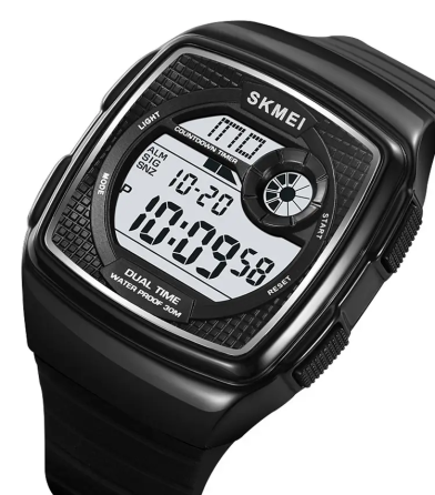 Часы мужские наручные спортивные Skmei 2208 (Черный с белым) Винница