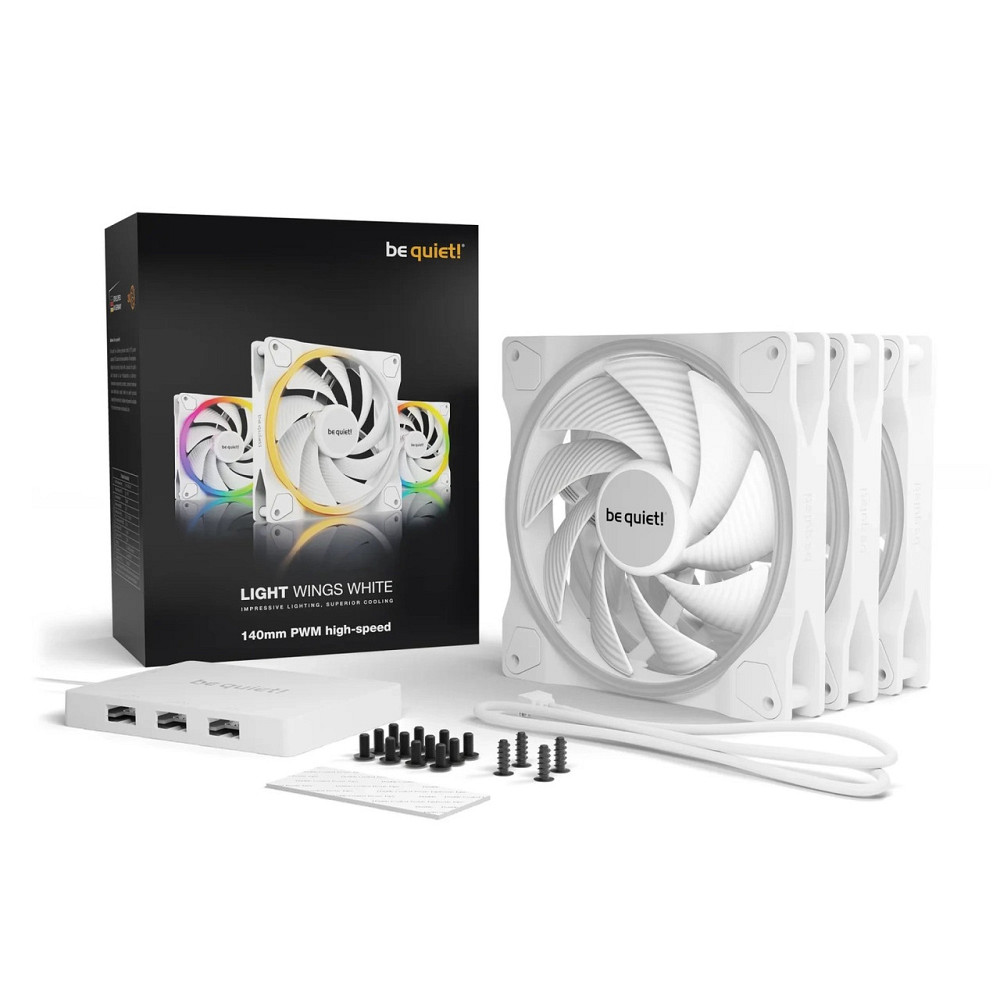 Вентилятор be quiet! Light Wings 140mm PWM High-Speed 3-Pack White (BL103) ( 16272 ) Харків - фото 5