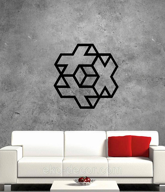 Декоративное настенное Панно «Плюсы» Декор на стену 90*90 см, Черный Киев - изображение 9