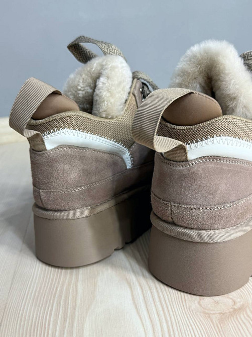 Ботинки женские Hengji 275-3 угги замшевые с мехом на платформе бежевые, 39, 24,5 см Киев - изображение 13