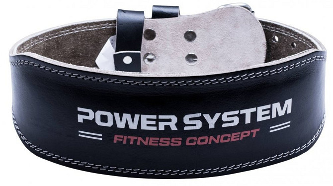 Пояс для важкої атлетики Power System PS-3100 Power шкіряний Black L Каменское - изображение 2