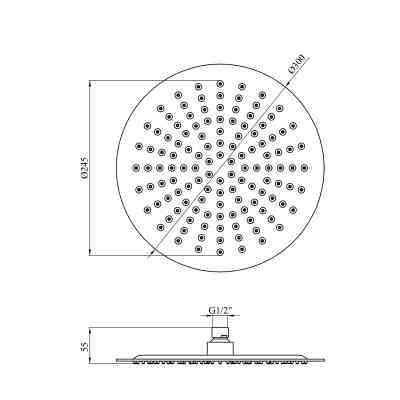 Лійка для душу Kroner Klassisch-ESG703-30 (CV022952) Вінниця