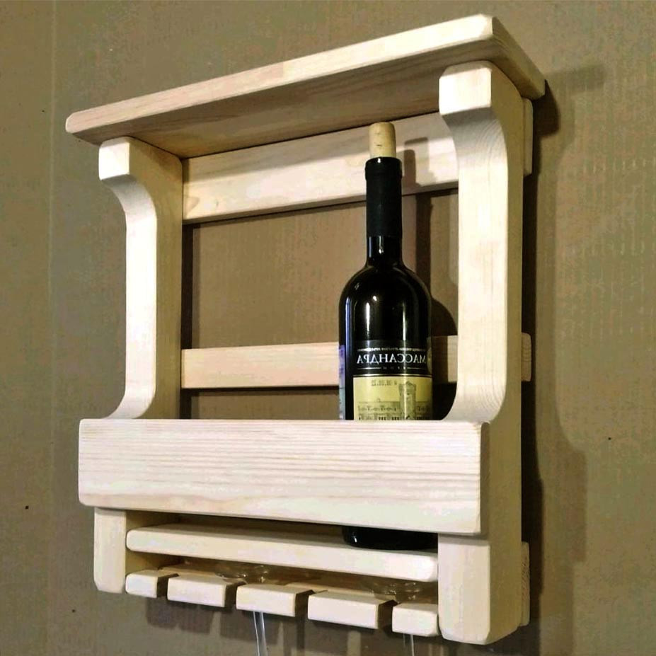 Настенная винная полка 