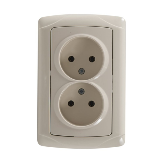 CARMEN Розетка 2 без заземления крем Viko Харьков