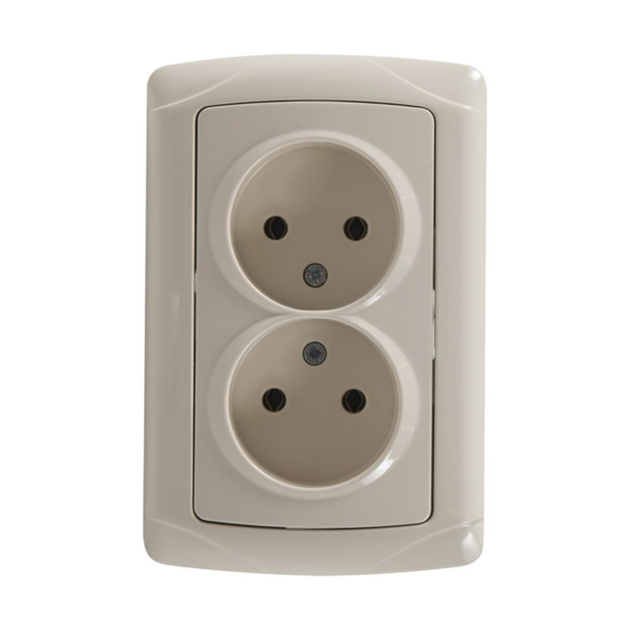 CARMEN Розетка 2 без заземления крем Viko Харьков - изображение 1