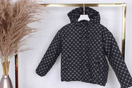 Демисезонная курточка для девочки оверсайз черная 116,122,128,134,140 Николаев