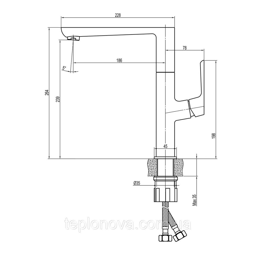 Смеситель для кухни TOPAZ LEXI TL 21401-H57 Черновцы - изображение 4