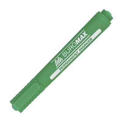 Маркер Buromax Permanent "JOBMAX", round tip, green (BM.8700-04) Винница
