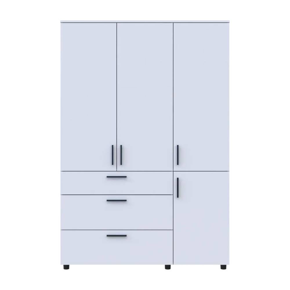 Шафа для одягу Doros Торн Білий 3 ДСП/3Ш (полиці) 135х51.6х200 (DRS-012056) Львів - фото 4
