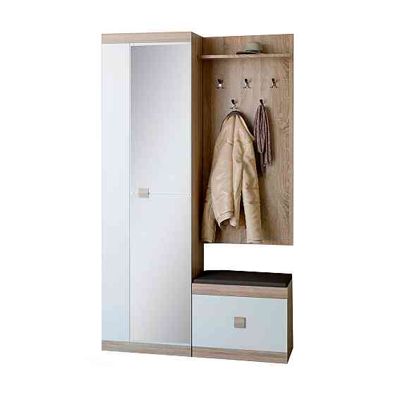 Прихожая Эверест Соната 3 (модульная - 4 элемента) дуб сонома + белый (DTM-2195) Львов