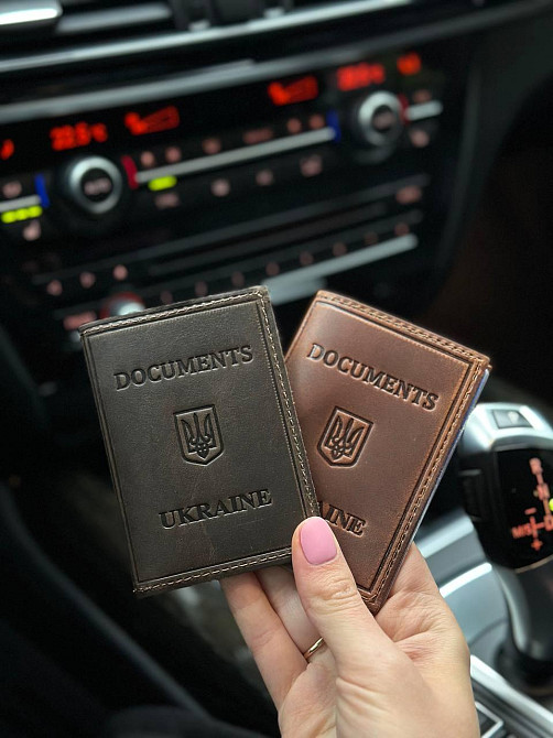 Шкіряна обкладинка для ID-паспорта та водійських прав 2186-1B Київ - фото 4