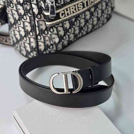 Шкіряний ремінь CD із фірмовою пряжкою (0116) Київ
