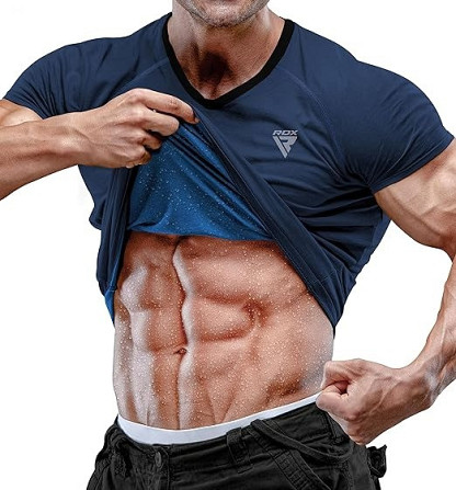 Чоловіча футболка RDX M1 з ефектом сауни Navy Blue L Каменское - изображение 6