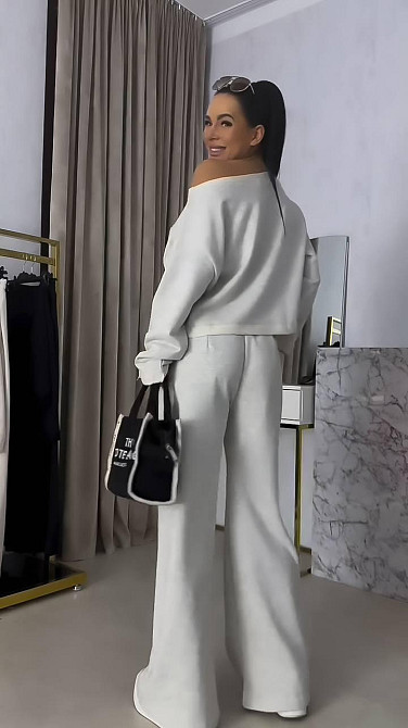 Жіночий прогулянковий костюм двійка: кофта і штани двонитка Одеса - фото 5