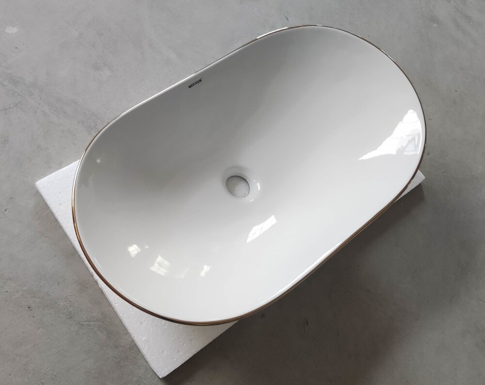 Раковина накладна MIXXUS PREMIUM WAVE-0105 EDGE GOLD 620х360х160mm   ( MP6557 ) 35856 Харків - фото 7
