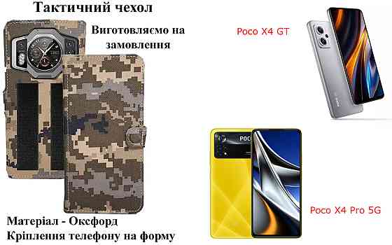 Тактический чехол для OPPO A3 4G, OPPO A3x 4G, крепится к снаряжению на липучке Киев