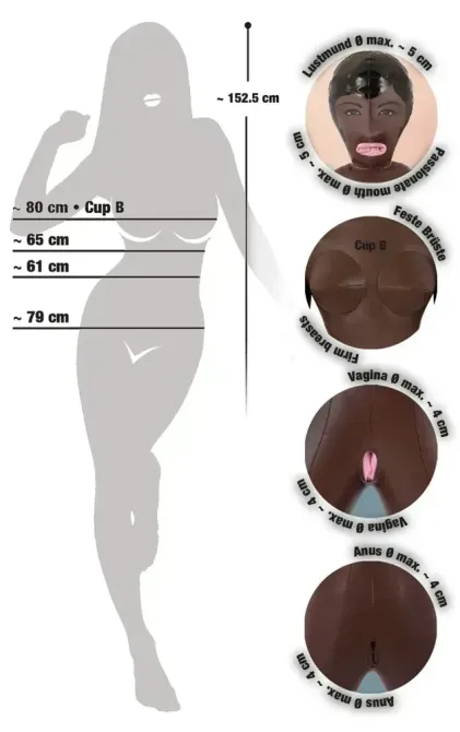 Надувна секс лялька ЗЕМЛЯ (темношкіра) Sex Aura Київ - фото 5