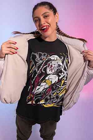 Футболка для хлопчика з аніме принтом Вбивця демонів оверсайз (зріст від 165 до 180) Чорний AnimeJ0961m Дніпро