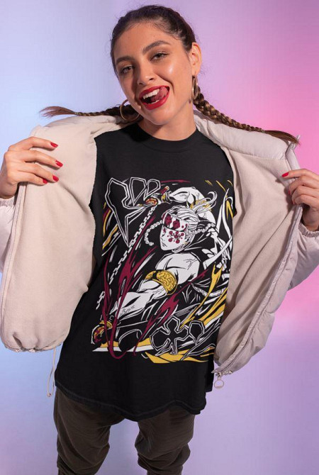 Футболка для хлопчика з аніме принтом Вбивця демонів оверсайз (зріст від 165 до 180) Чорний AnimeJ0961m Дніпро - фото 4