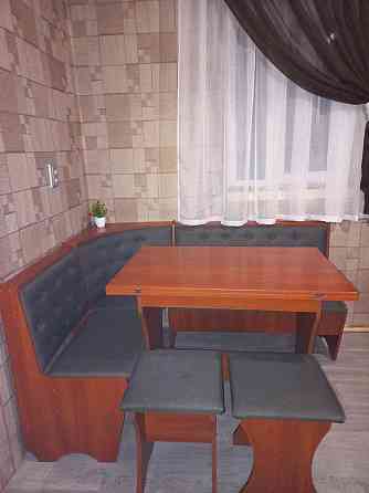 Мягкий кухонный уголок Семейный Яблоня (Уголок+стол+2 табурета) 114 см х 154 см Львов