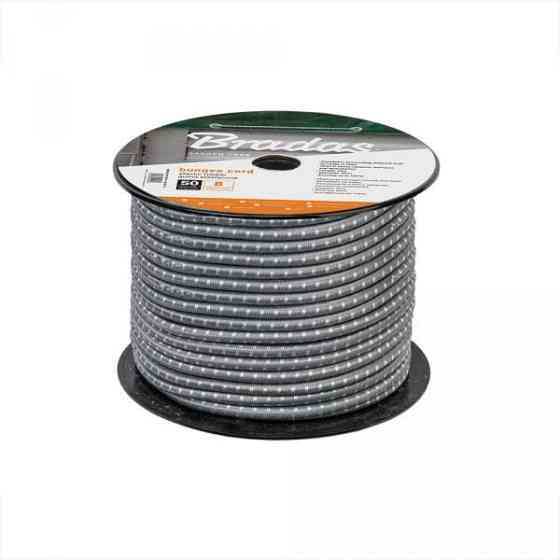 Шнур еластичний гумовий 0,8см x 50м сірий BUNGEE CORD HOOK, BCDIY-0850GY-R Київ