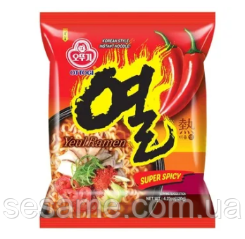Корейська локшина Йоль Ottogi Yeul Ramen дуже гостра 120г (Корея) Харків