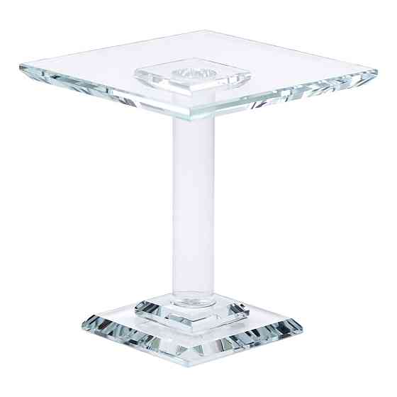 Yiwu Тортівниця скляна на ніжці 12×12×13 см кругла стійка для торта, капкейків HP-4-70S Коломия