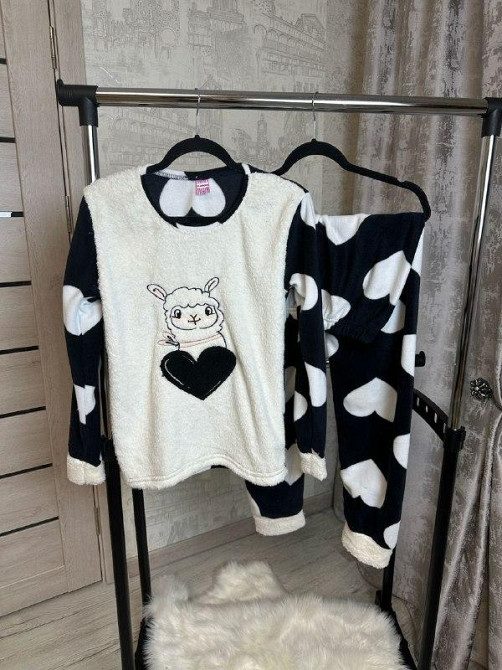 Піжама тепла жіноча Чорно-Білий XL Харків - фото 1