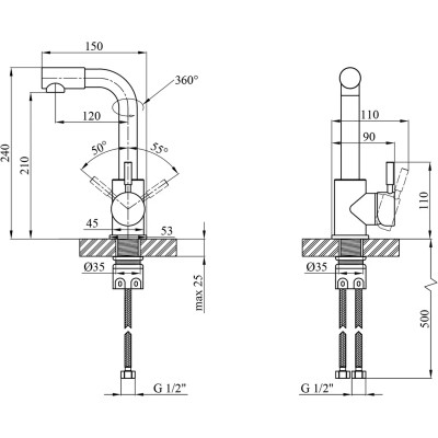 Змішувач Kroner Klassisch-ESG012 (CV023008) Вінниця - фото 9
