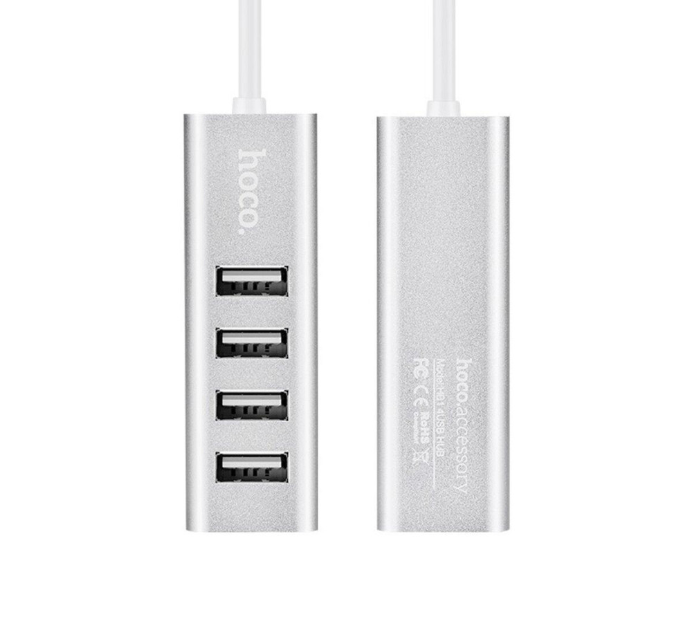 Хаб адаптер переходник HOCO HB1 4USB Line machine, цвет серый 6957531038146 Одесса - изображение 2
