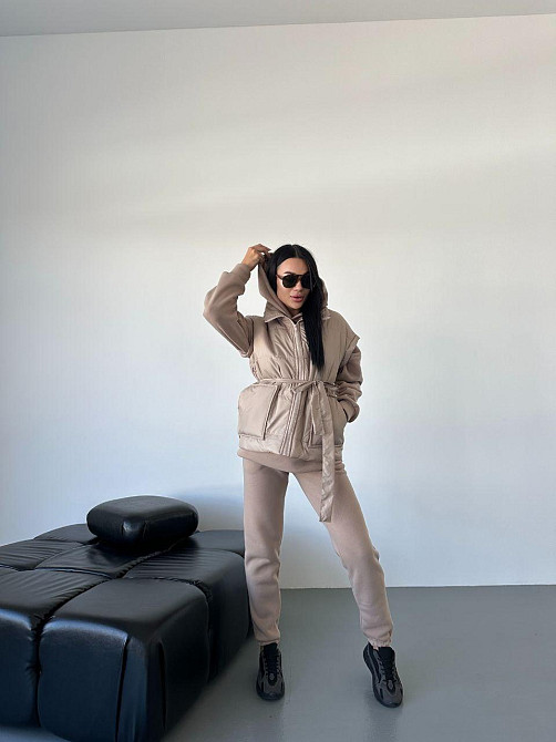 Женский теплый костюм тройка (жилетка+штаны+худи) Одесса - изображение 1