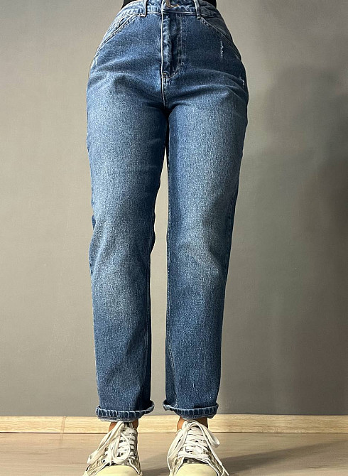 Джинси жіночі Dk-49 3564 MOM стрейчеві комфорт сині, синій, 40, 40, 78 см, 105 см Київ - фото 5