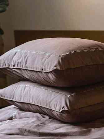 Ecotton Комплект постільної білизни Ecotton Євро з вишивкою та кантом Stucco в чохлі для зберіг Коломыя