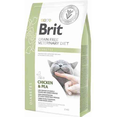 Корм сухой Brit Grain Free VetDiet Cat Diabetes для кошек с сахарным диабетом беззерновой с курицей и горохом 2 кг Киев