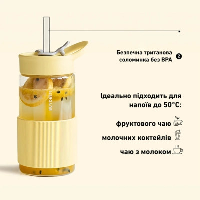Бутылка для воды Buydeem CD1017 500 мл Mellow Yellow (CD1017-MY) Винница - изображение 7