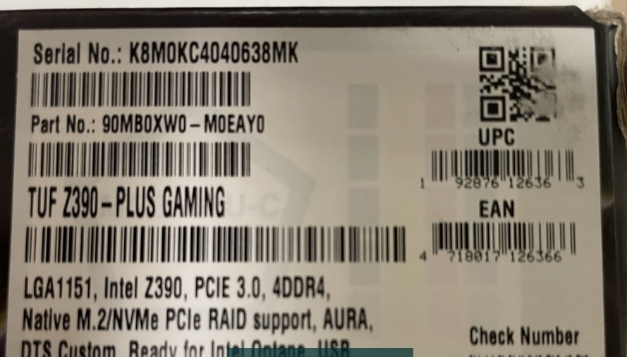 Материнська плата ASUS TUF Z390 Plus Gaming. Київ - фото 4