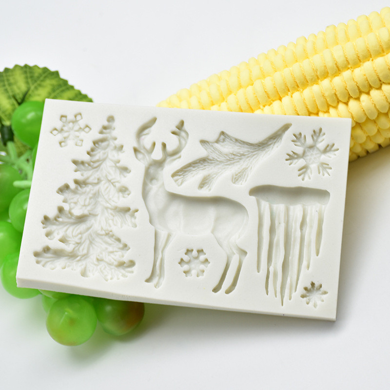 Молд силиконовый новогодний 117 на 74 мм серый Киев - изображение 9