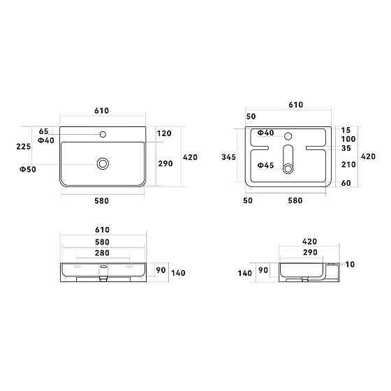 Раковина Qtap Nando LT 610х420х140 White QT12116146W Київ