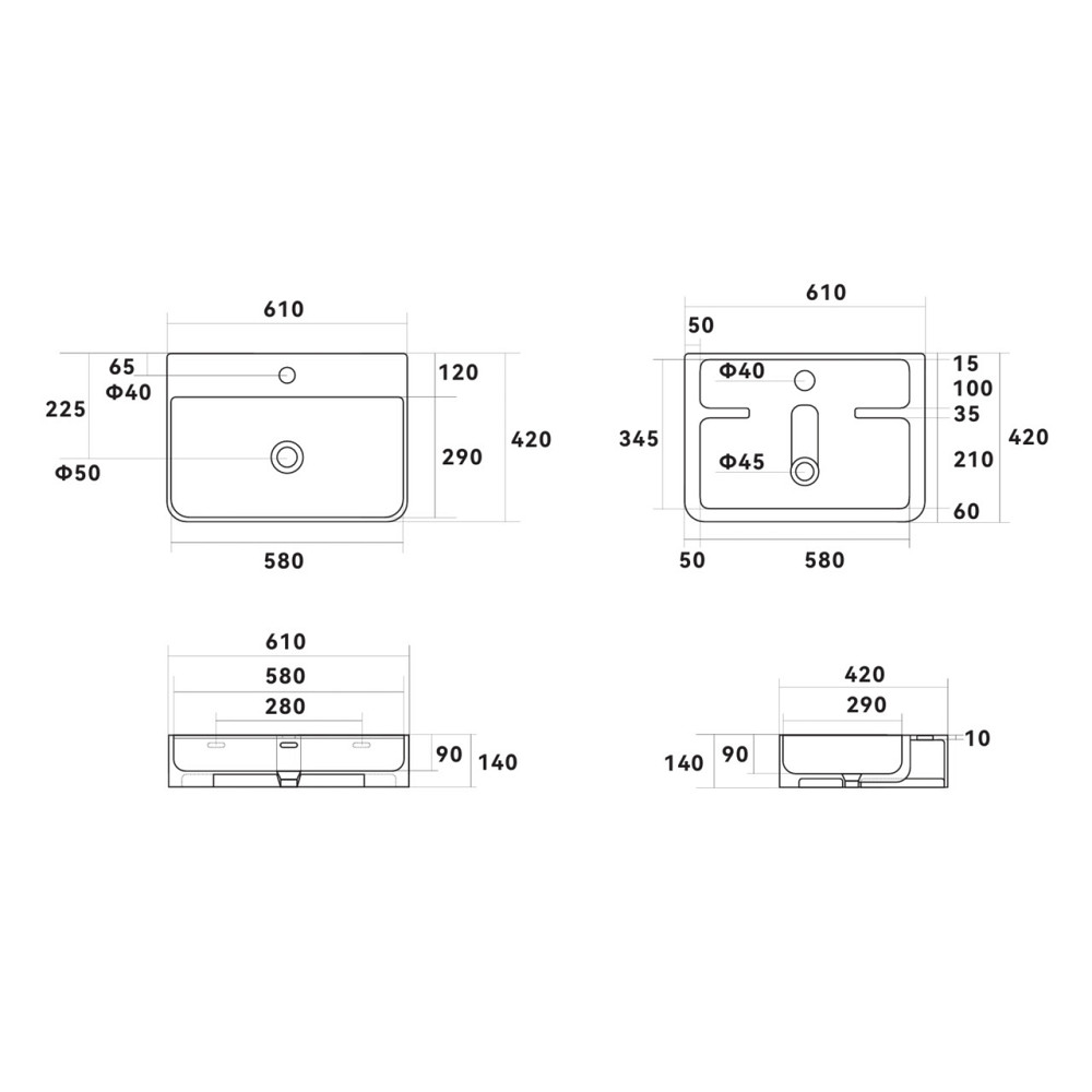 Раковина Qtap Nando LT 610х420х140 White QT12116146W Киев - изображение 2
