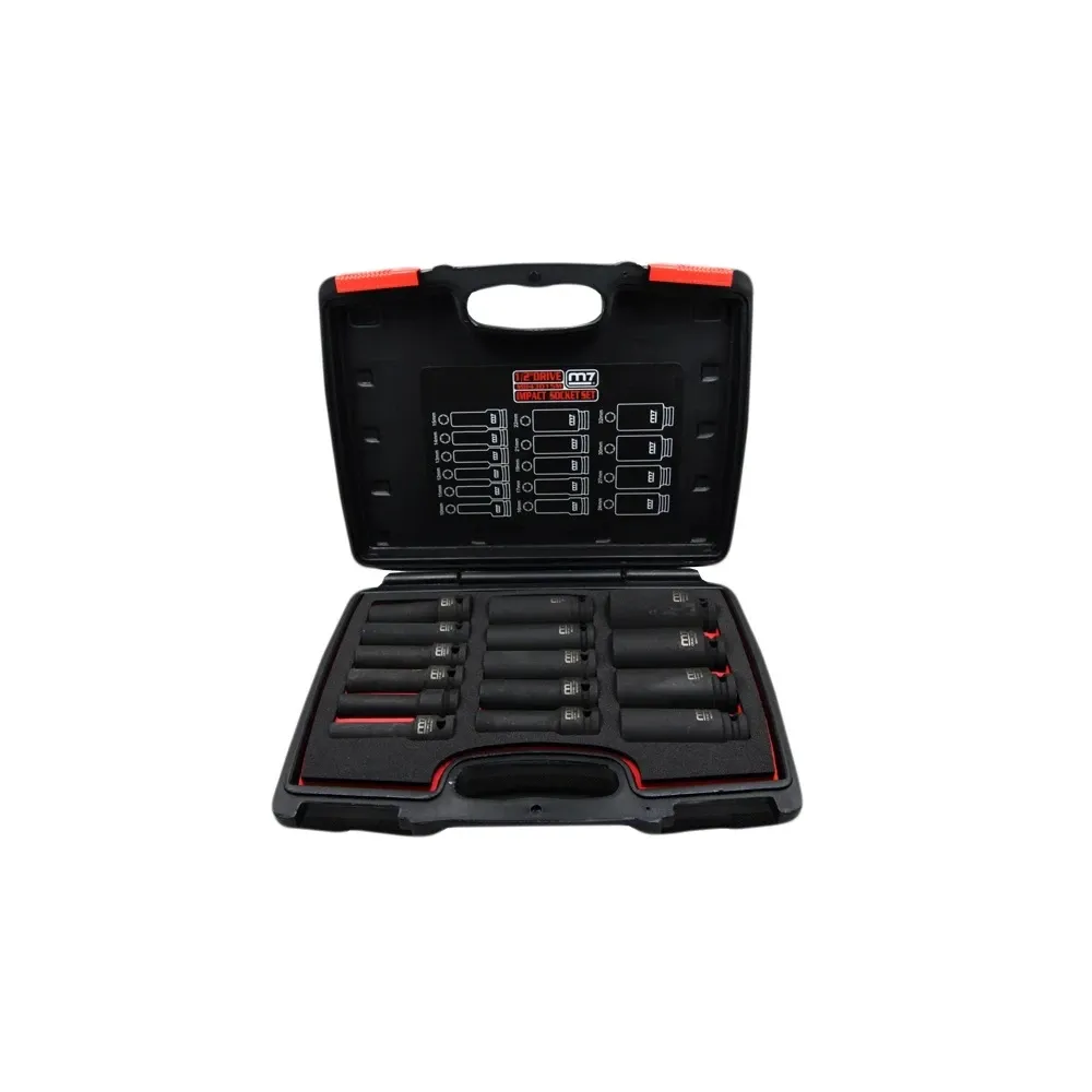 Набір подовжених ударних головок 1/2" 10-32мм Mighty Seven 15шт. Одеса - фото 1