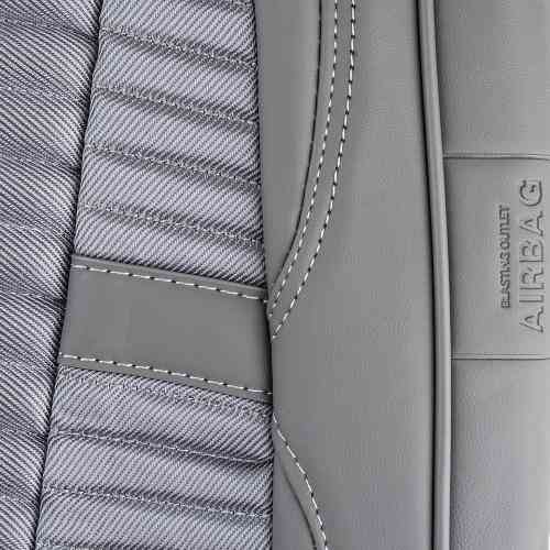 Комплект сірих чохлів V-2003 Gy з екошкіри на 2 передні та 2 задні сидіння Харків