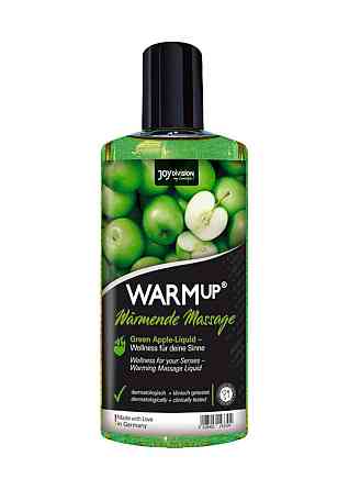 Съедобное массажное масло с разогревающим эффектом WARMup Green Apple 150 мл Sex Aura Киев